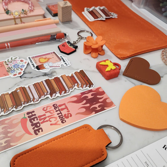 Orange Bookish Bundle gift set for book lovers