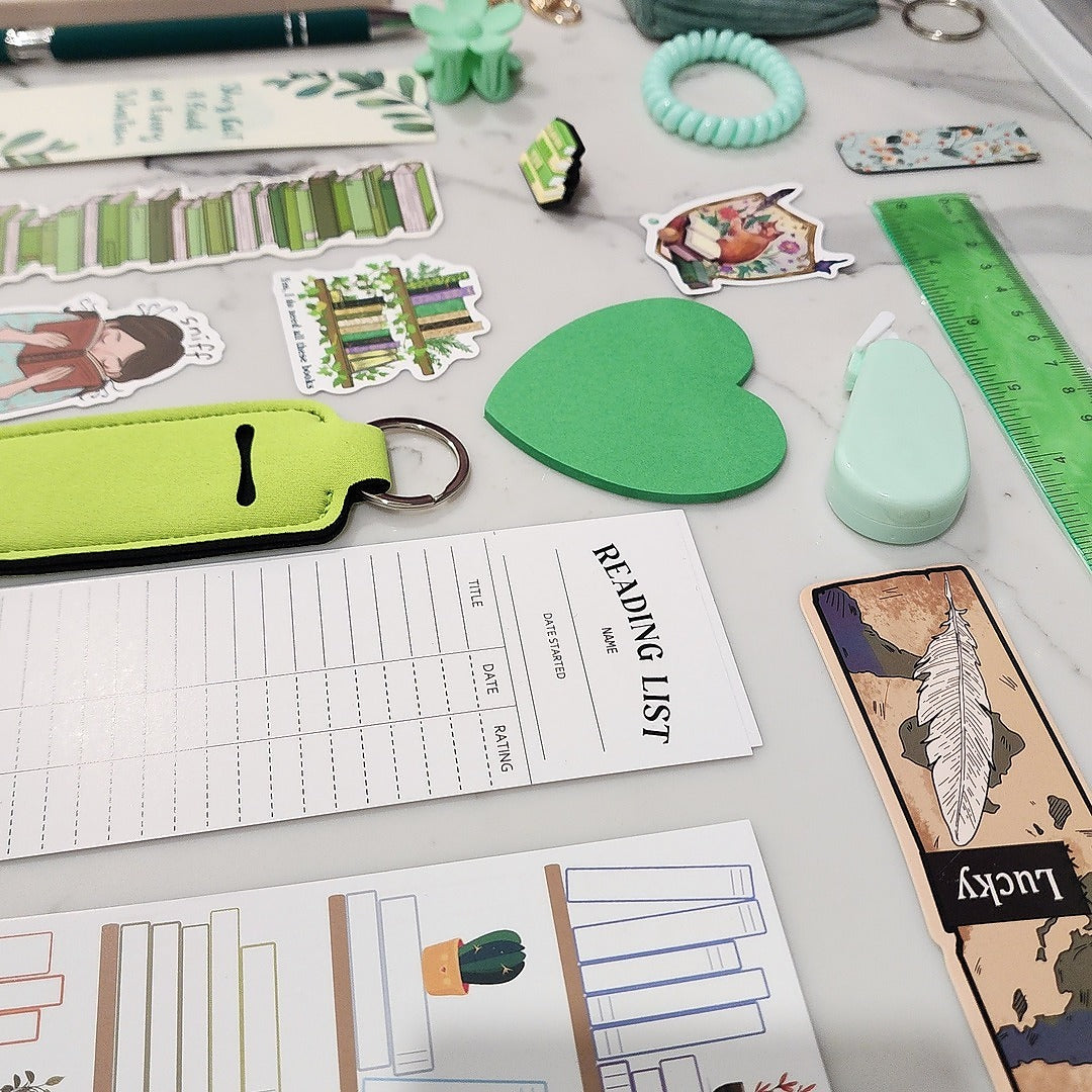 Green Bookish Bundle gift set for book lovers