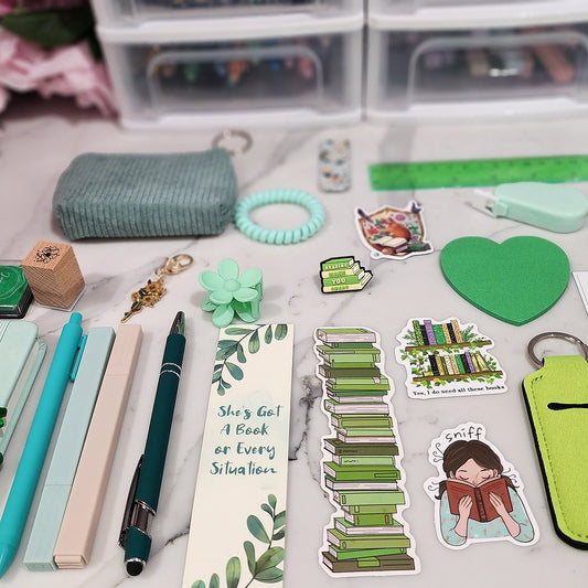 Green Bookish Bundle gift set for book lovers