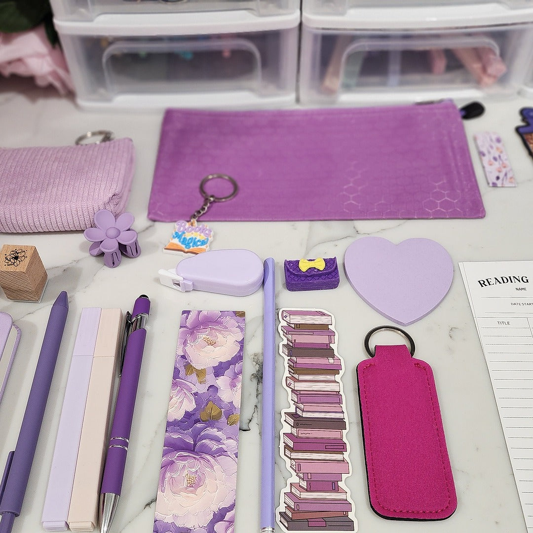 Purple Bookish Bundle gift set for book lovers